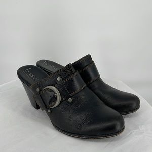 B.O.C. Women's Suzi‎ Mule Women Size 8 Block Heel Clog Black Leather